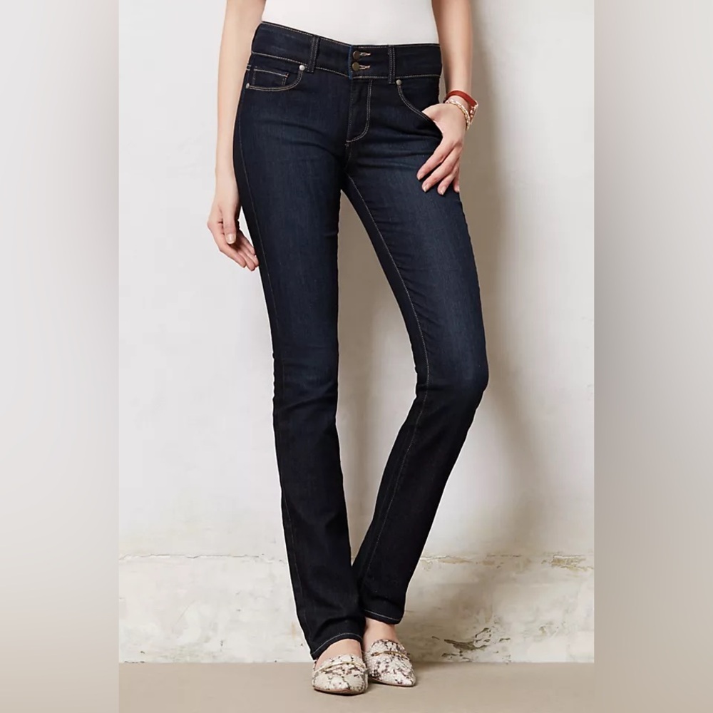 PAIGE Women's Hidden Hills High Rise Straight Leg Jean